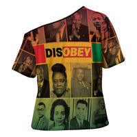 Disobey Black History Tribute Cross Shoulder Shirt Honoring the Civil Rights Legacy - Wonder Print Shop