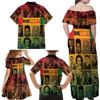 Disobey Black History Tribute Family Matching Off Shoulder Maxi Dress and Hawaiian Shirt Honoring the Civil Rights Legacy - Wonder Print Shop