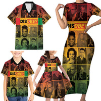 Disobey Black History Tribute Family Matching Short Sleeve Bodycon Dress and Hawaiian Shirt Honoring the Civil Rights Legacy - Wonder Print Shop