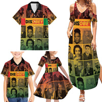 Disobey Black History Tribute Family Matching Summer Maxi Dress and Hawaiian Shirt Honoring the Civil Rights Legacy - Wonder Print Shop