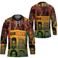 Disobey Black History Tribute Hockey Jersey Honoring the Civil Rights Legacy - Wonder Print Shop