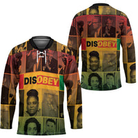 Disobey Black History Tribute Hockey Jersey Honoring the Civil Rights Legacy - Wonder Print Shop
