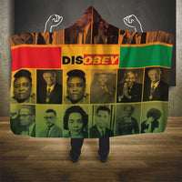 Disobey Black History Tribute Hooded Blanket Honoring the Civil Rights Legacy - Wonder Print Shop
