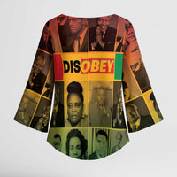 Disobey Black History Tribute Kimono Sleeve Blouse Honoring the Civil Rights Legacy - Wonder Print Shop
