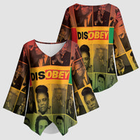 Disobey Black History Tribute Kimono Sleeve Blouse Honoring the Civil Rights Legacy - Wonder Print Shop