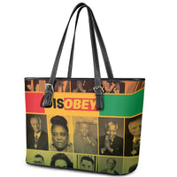 Disobey Black History Tribute Leather Tote Bag Honoring the Civil Rights Legacy - Wonder Print Shop