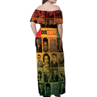 Disobey Black History Tribute Off Shoulder Maxi Dress Honoring the Civil Rights Legacy - Wonder Print Shop