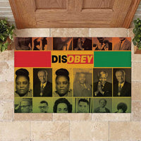 Disobey Black History Tribute Rubber Doormat Honoring the Civil Rights Legacy - Wonder Print Shop