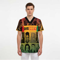 Disobey Black History Tribute Scrub Top Honoring the Civil Rights Legacy - Wonder Print Shop