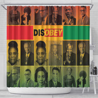Disobey Black History Tribute Shower Curtain Honoring the Civil Rights Legacy - Wonder Print Shop