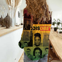 Disobey Black History Tribute Women Casual Shirt Honoring the Civil Rights Legacy - Wonder Print Shop