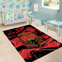 Happy Albania Independence Day Area Rug Albanian Eagle - Wonder Print Shop