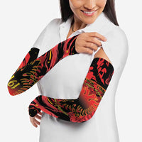 Happy Albania Independence Day Arm Sleeves Albanian Eagle - Wonder Print Shop
