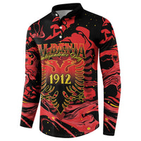 Happy Albania Independence Day Button Sweatshirt Albanian Eagle - Wonder Print Shop
