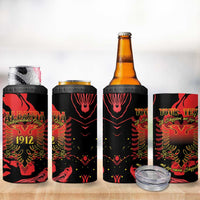 Happy Albania Independence Day 4 in 1 Can Cooler Tumbler Albanian Eagle - Wonder Print Shop