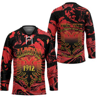 Happy Albania Independence Day Hockey Jersey Albanian Eagle - Wonder Print Shop