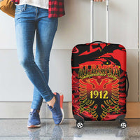 Happy Albania Independence Day Luggage Cover Albanian Eagle - Wonder Print Shop