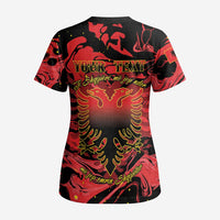 Happy Albania Independence Day Scrub Top Albanian Eagle - Wonder Print Shop