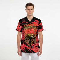 Happy Albania Independence Day Scrub Top Albanian Eagle - Wonder Print Shop