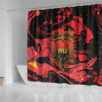 Happy Albania Independence Day Shower Curtain Albanian Eagle - Wonder Print Shop