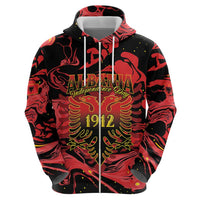 Happy Albania Independence Day Zip Hoodie Albanian Eagle - Wonder Print Shop