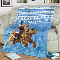 Somalia Christmas Blanket Black Santa Riding Leopard Kirismas Wacan