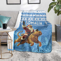 Somalia Christmas Blanket Black Santa Riding Leopard Kirismas Wacan
