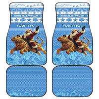 Somalia Christmas Car Mats Black Santa Riding Leopard Kirismas Wacan - Wonder Print Shop