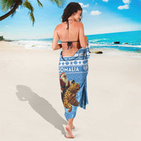 Somalia Christmas Sarong Black Santa Riding Leopard Kirismas Wacan - Wonder Print Shop