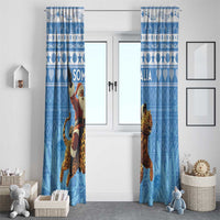 Somalia Christmas Window Curtain Black Santa Riding Leopard Kirismas Wacan - Wonder Print Shop