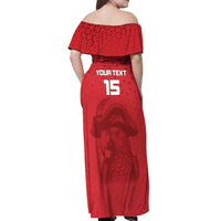 Custom Seychelles Football Off Shoulder Maxi Dress Go The Pirates - Wonder Print Shop