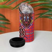 Personalized Kenya Maasai Shuka 4 in 1 Can Cooler Tumbler Mix Dashiki - Beadwork Pattern - Wonder Print Shop