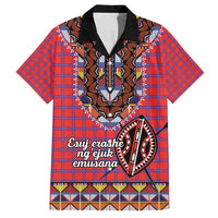 Personalised Kenya Maasai Shuka Family Matching Long Sleeve Bodycon Dress and Hawaiian Shirt Mix Dashiki - Beadwork Pattern - Wonder Print Shop