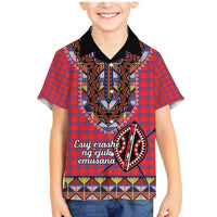 Personalised Kenya Maasai Shuka Family Matching Mermaid Dress and Hawaiian Shirt Mix Dashiki - Beadwork Pattern - Wonder Print Shop