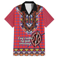 Personalised Kenya Maasai Shuka Family Matching Short Sleeve Bodycon Dress and Hawaiian Shirt Mix Dashiki - Beadwork Pattern - Wonder Print Shop