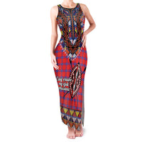 Personalised Kenya Maasai Shuka Family Matching Tank Maxi Dress and Hawaiian Shirt Mix Dashiki - Beadwork Pattern - Wonder Print Shop