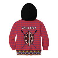 Personalised Kenya Maasai Shuka Kid Hoodie Mix Dashiki - Beadwork Pattern - Wonder Print Shop