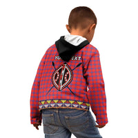 Personalised Kenya Maasai Shuka Kid Hoodie Mix Dashiki - Beadwork Pattern - Wonder Print Shop