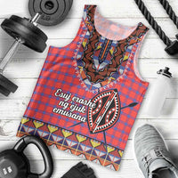 Personalised Kenya Maasai Shuka Men Tank Top Mix Dashiki - Beadwork Pattern - Wonder Print Shop
