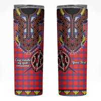 Personalized Kenya Maasai Shuka Skinny Tumbler Mix Dashiki - Beadwork Pattern - Wonder Print Shop