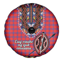 Kenya Maasai Shuka Spare Tire Cover Mix Dashiki - Beadwork Pattern - Wonder Print Shop