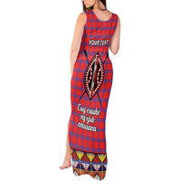 Personalised Kenya Maasai Shuka Tank Maxi Dress Mix Dashiki - Beadwork Pattern - Wonder Print Shop