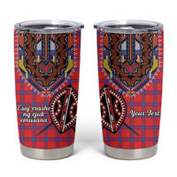 Personalized Kenya Maasai Shuka Tumbler Cup Mix Dashiki - Beadwork Pattern - Wonder Print Shop