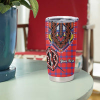 Personalized Kenya Maasai Shuka Tumbler Cup Mix Dashiki - Beadwork Pattern - Wonder Print Shop