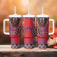 Personalized Kenya Maasai Shuka Tumbler With Handle Mix Dashiki - Beadwork Pattern - Wonder Print Shop
