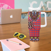 Personalized Kenya Maasai Shuka Tumbler With Handle Mix Dashiki - Beadwork Pattern - Wonder Print Shop