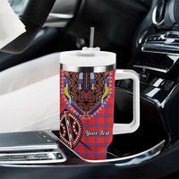 Personalized Kenya Maasai Shuka Tumbler With Handle Mix Dashiki - Beadwork Pattern - Wonder Print Shop