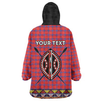 Personalised Kenya Maasai Shuka Wearable Blanket Hoodie Mix Dashiki - Beadwork Pattern - Wonder Print Shop