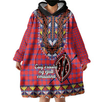 Personalised Kenya Maasai Shuka Wearable Blanket Hoodie Mix Dashiki - Beadwork Pattern - Wonder Print Shop
