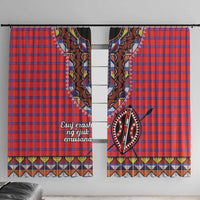 Kenya Maasai Shuka Window Curtain Mix Dashiki - Beadwork Pattern - Wonder Print Shop